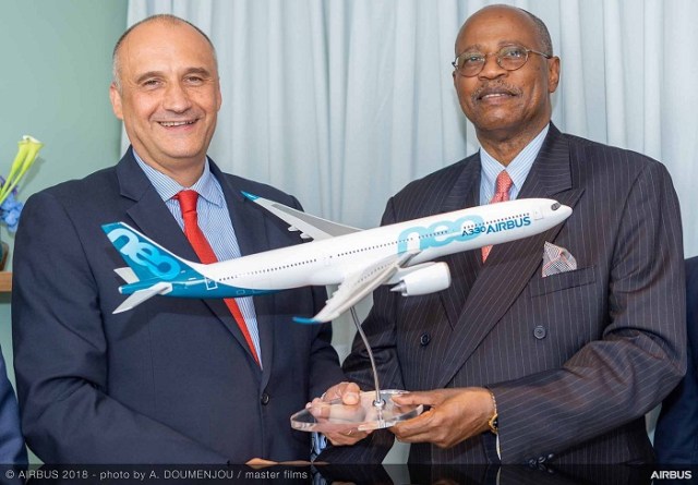 Eric Schulz, Chief Commercial Officer Airbus / Ephraim Bagenda, Chief Executive Officer of Uganda Airlines