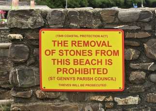 The case emerged after complaints that beach visitors are being ‘aggressively’ threatened with prosecution for taking stones home from Crackington Haven.