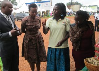 Farmers explaining talk about the importance of farming Indigenous crop varieties