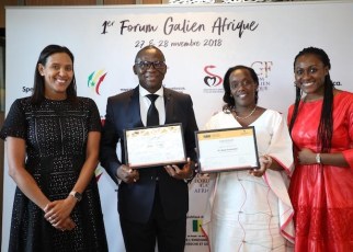"Minister of Health of Rwanda, Dr. Diane Gashumba and Minister of Health of Burkina Faso support the launch the pan African "No to NTDs" movement at the first Galien Forum Africa"
