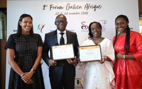 "Minister of Health of Rwanda, Dr. Diane Gashumba and Minister of Health of Burkina Faso support the launch the pan African "No to NTDs" movement at the first Galien Forum Africa"