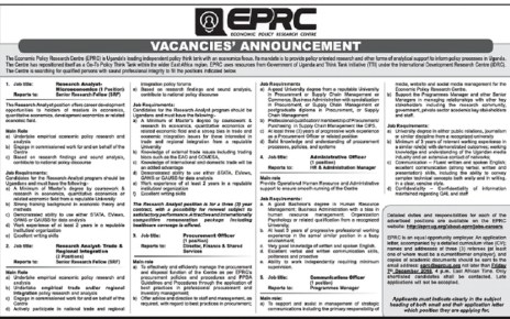 Economic Policy Research Centre needs Workers