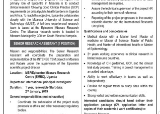 Epicentre is recruiting in Mbarara