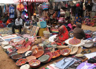Women selling crafts
