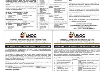 Jobs at Uganda National Oil Company