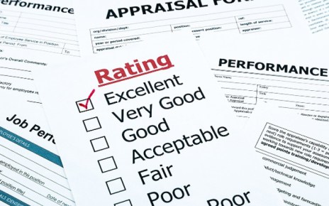 During the review, stay positive that certain skills and performances are improving.