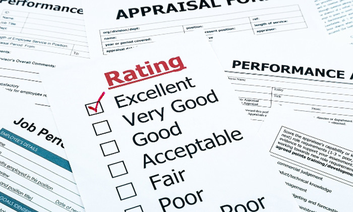 During the review, stay positive that certain skills and performances are improving.