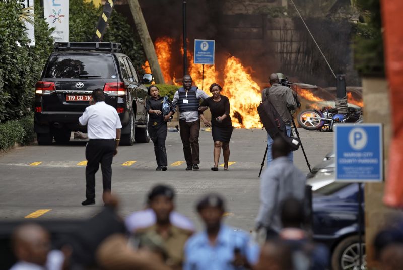 Al-Shabab terrorists struck an upmarket hotel and office complex in Nairobi on Tuesday, killing at least six people and injuring several others.