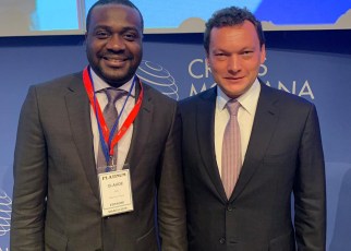James Claude, GVG CEO with Pierre Emmanuel Quirin, CEO Crans Montana For...
