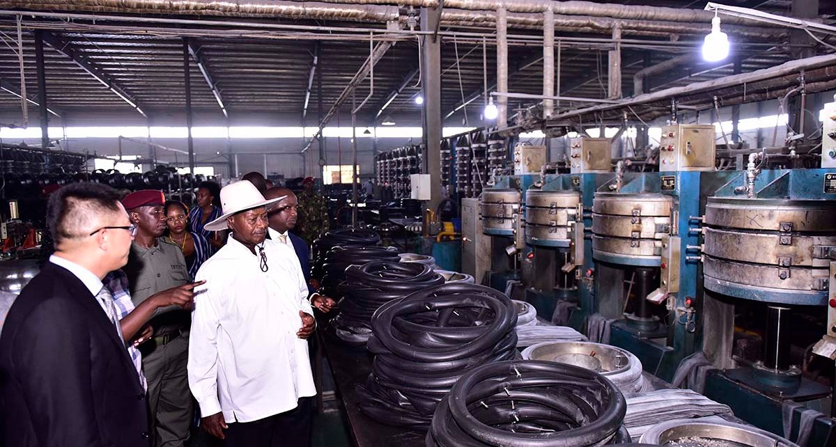 President Yoweri Kaguta Museveni during the commissioning ceremony in Mbalala, Mukono District on Saturday