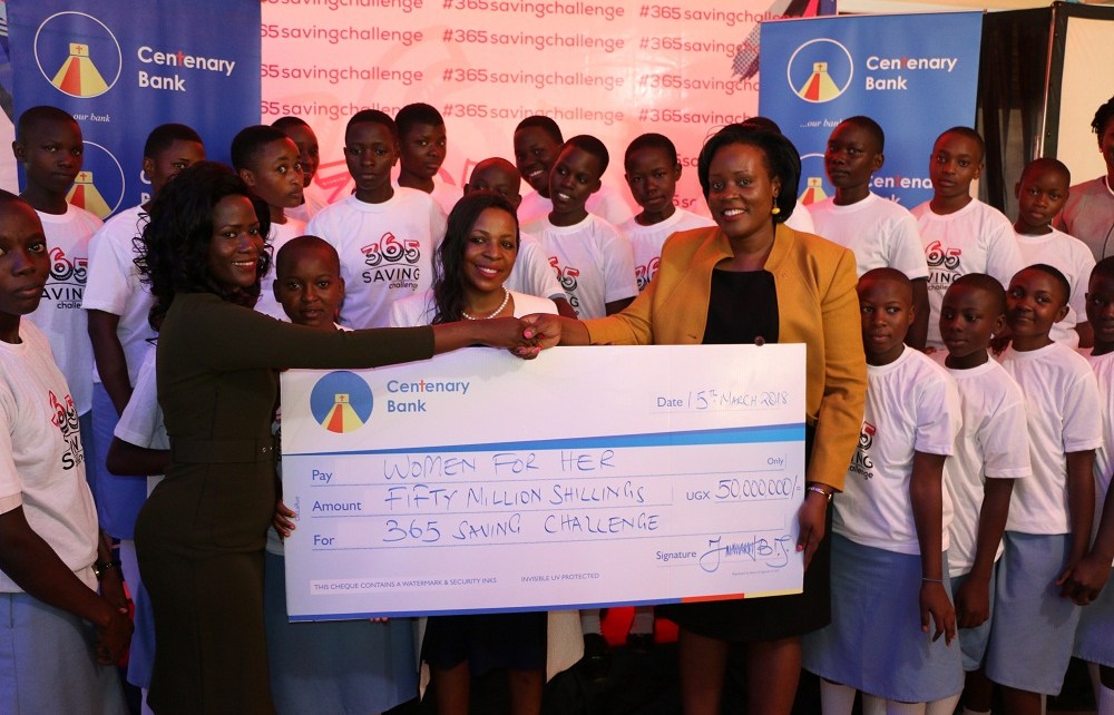 Centenary Bank in partnership with other stakeholders have joined the effort to launch the Women for Her campaign themed 365 savings Challenge at Old Kampala Secondary School. It aims at encouraging the girl child to save so as to be financially empowered. The campaign will cover 50 select schools in a space of 16 months targeting to reach 25,0000 girls.