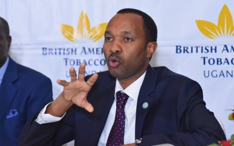 British American Tobacco Uganda's Managing Director, Mr. Mathu Kiunjuri speaking at the media briefing held today at Sheraton Hotel-Kampala.