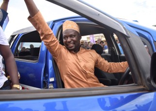 Lasuli Ngobi, a Chapati makeshift stall owner and resident of Mubende Town, is among the recent batch of winners to walk away with a Tukonectinge branded Toyota wish from Crown Beverages