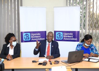 UBA Executive Director: Eva Ssewagudde (left), Director Strategy and Innovations, Uganda Bankers Association, Wilbrod Owor (center), Uganda Bankers Association Executive Director and Patricia Amito (right), Head Communications and Corporate Affairs, Uganda Bankers Association at the launch of the ‘No Merchant Surcharge’ campaign.