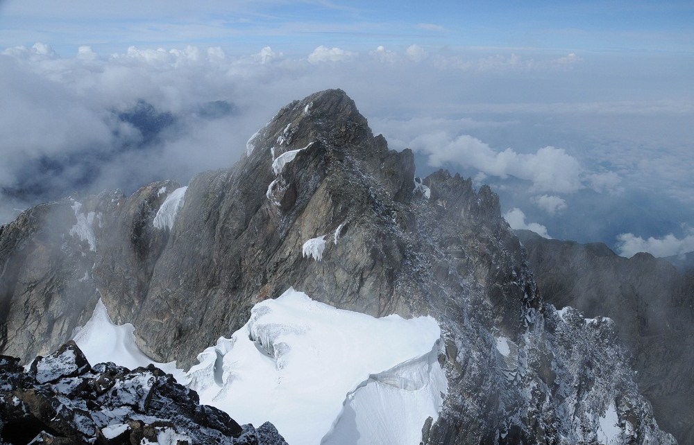 Mt Stanley at Rwenzori Mountains located in Western Uganda. Hikers are now allowed to climb the mountains after its opening to International Tourists.