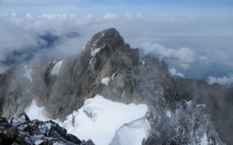 Mt Stanley at Rwenzori Mountains located in Western Uganda. Hikers are now allowed to climb the mountains after its opening to International Tourists.