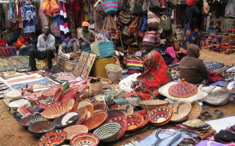 Women selling crafts
