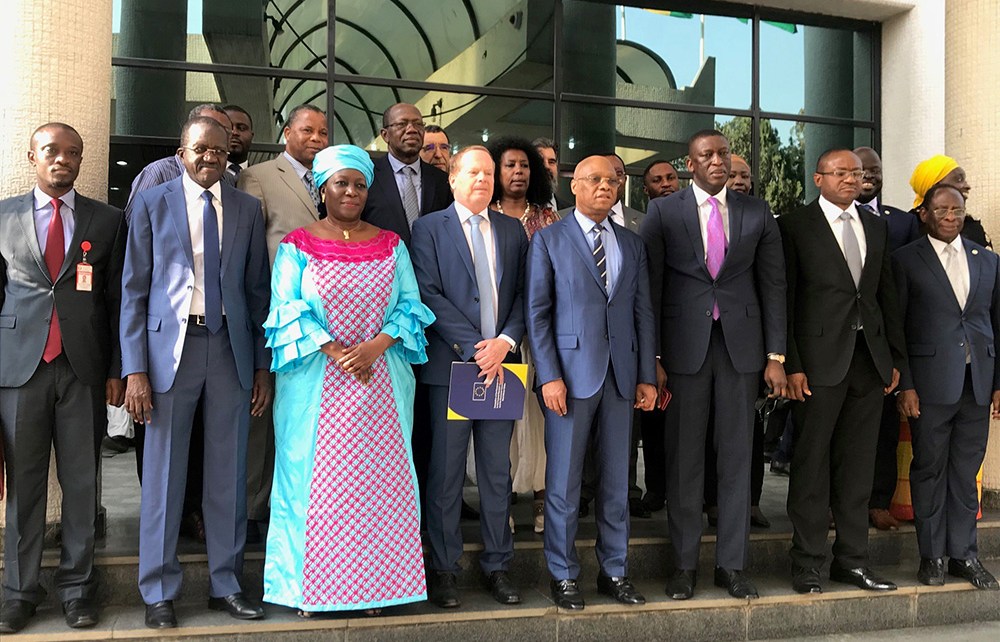 Jean Claude Brou, President of the ECOWAS Commission, Vice President of the ECOWAS Commission Finda Koroma, the Nigerian Ministry of Power, Works and Housing and Chairman of the Ministerial Steering Committee for the Abidjan-Lagos Corridor Highway Development Program, Babatunde Raji Fashola, attended the ceremony, which took place in Abuja, Nigeria.