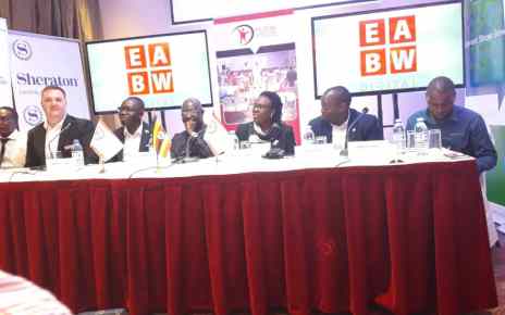Facilitators during the press conference this morning at Sheraton Hotel Kampala