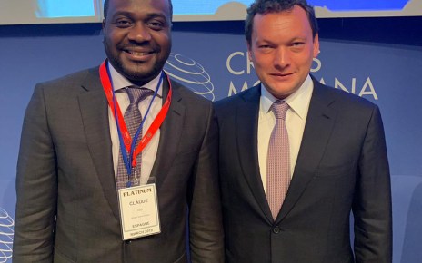 James Claude, GVG CEO with Pierre Emmanuel Quirin, CEO Crans Montana For...