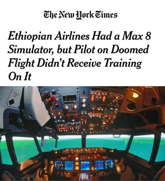 Ethiopian pilots have completed the Boeing recommended and FAA approved different training from the B-737 NG aircraft to the B-737 MAX aircraft before the phase-in of the B-737-800 MAX fleet to the Ethiopian operation and before they start flying the B-737-800 MAX.