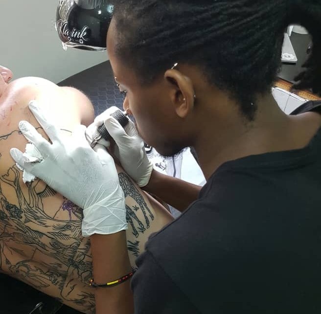 Born to a Ugandan father and Kenyan mother, 24-year-old Muhammad Ali has mastered the art of tattooing.