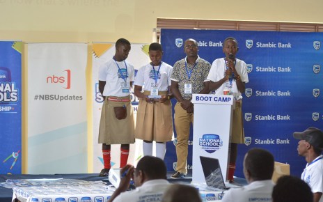 Nyakasura School students make a presentation