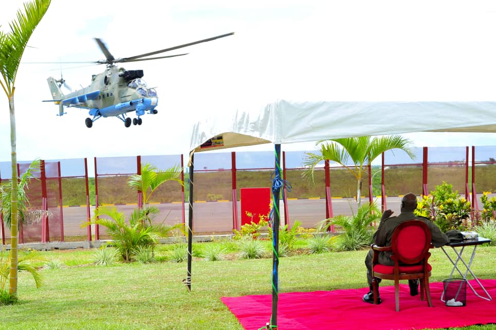 Museveni commissions first ever overhauled Russian helicopter